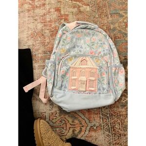 Blue Floral Dollhouse Backpack Mackenzie Pottery Barn Kids Small Excellent